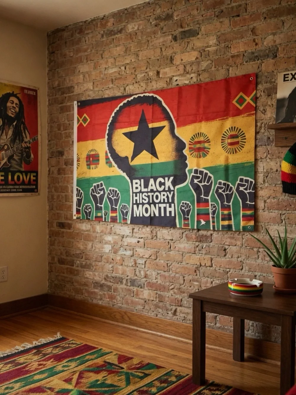 Large Black History Month Wall Tapestry - NWOT